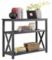 Wooden 2 Tier Charcoal Cheap Console Entry Tables 3