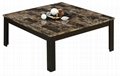 3PCS (1+2) Faux Marble Square Coffee Table