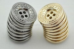 4-hole buttons gold plating fashion shirt button button button sewing buttons