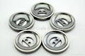 2 holes buttons metal flat back nickel