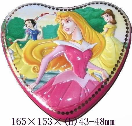 heart shape  tin box