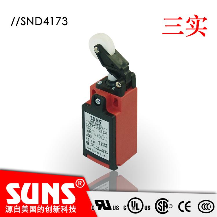 供應SUNS美國三實行程開關塑料殼體SND4104-SP-C安全限位開關金屬滾輪頭部 3