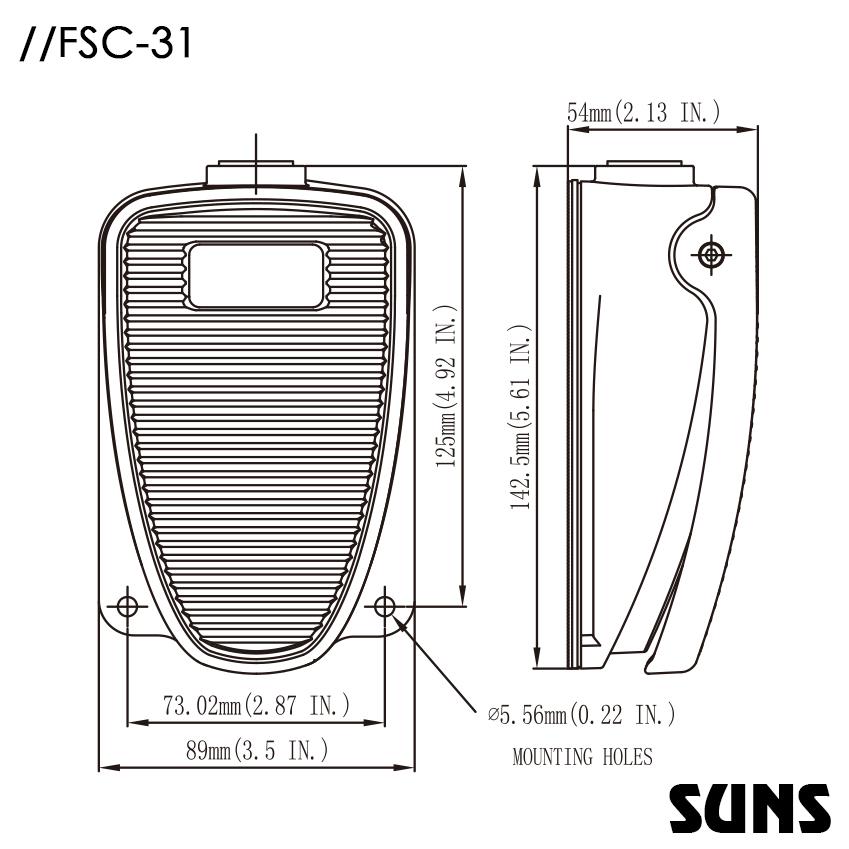 供应SUNS美国三实工业脚踏开关FSC-31-20-C中型脚踏开关 2