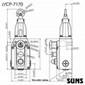 SUNS美国三实双向拉绳开关CP8171-SL6-C-R-24-E带急停按钮防水拉绳开关拉线 4