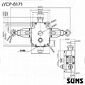 SUNS美國三實雙向拉繩開關CP8171-SL6-C-R-24-E帶急停按鈕防水拉繩開關拉線 2