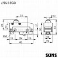 供应SUNS美国三实防水速动开关ZS-15GD安全微动开关 带强制开离 2