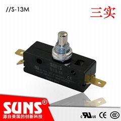 供应SUNS美国三实速动开关S-13M通用型微动开关小型微动