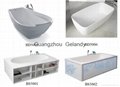 Easy to clean durable freestanding Acrylic solid surface bathtubs 3