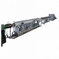 Plastic pipe extrusion line