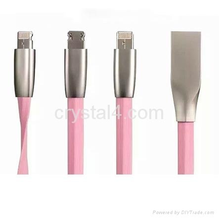Diamond cable with iPhone 8 pin and Micro 5 pin 2 in 1 cable 2