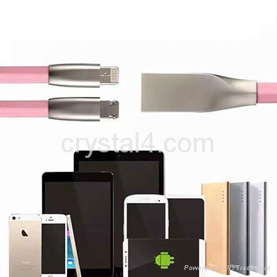 Diamond cable with iPhone 8 pin and Micro 5 pin 2 in 1 cable 3