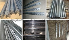 Punched steel angle use for making