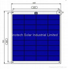 60W Semi Flexible solar panel