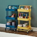 #1001 3-Tier Kitchen Trolley Cart ABS Material with Metal Tube 4
