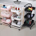 #1001 3-Tier Kitchen Trolley Cart ABS Material with Metal Tube 1