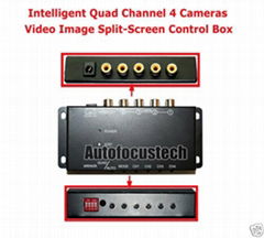 Quad Way 360 Degree Parking View 4 Cameras Video Image Split-Screen Control Box