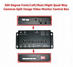 Full Parking View Front/Rear/Right/Left Cameras Image Quad Ways Video Monitoring