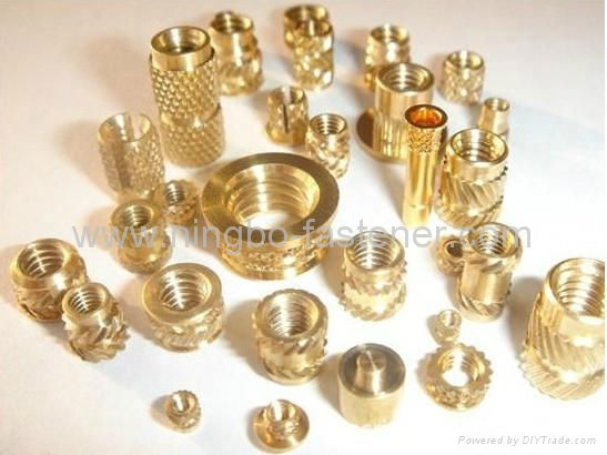 Brass inserts Brass knurled inserts Brass plugs Water connectors Auto parts 