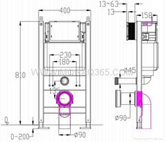 CONCEALED CISTERN WITH TOP PUSH