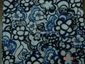 poly spun spandex print jersey fabric