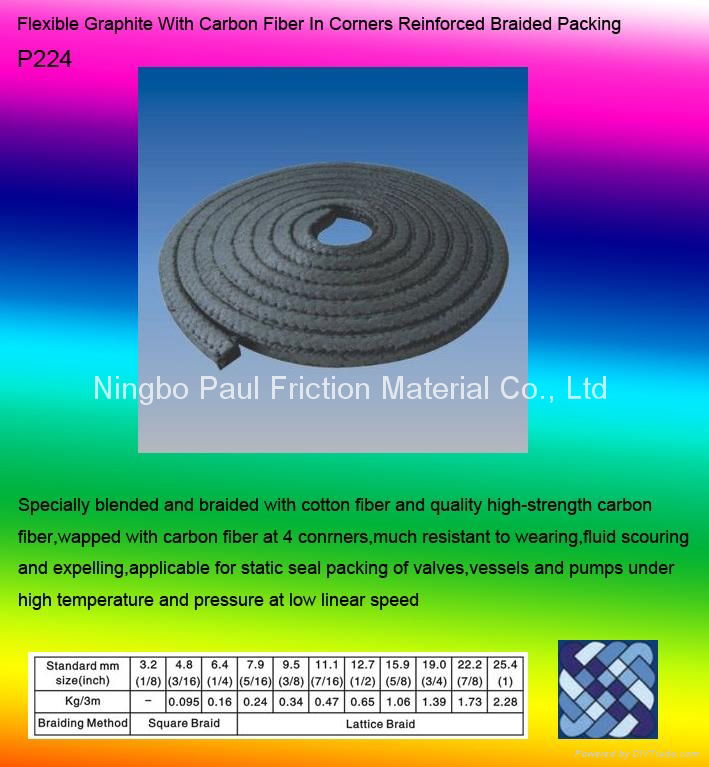 Hi-quality Carbonized Fiber Impregnated Graphite PTFE Packing 5