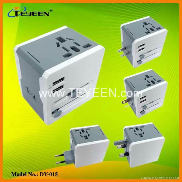 Universal Travel Adapter with Dual USB Charger （DY-015）