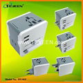 Universal Travel Adapter with Dual USB