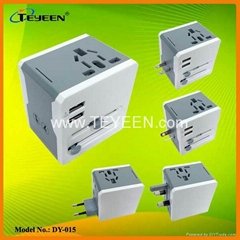 Universal Travel Adapter with Dual USB Charger （DY-015）