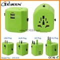 New 2.5A World Travel Adapter with Dual USB Charger （DY-019）   12