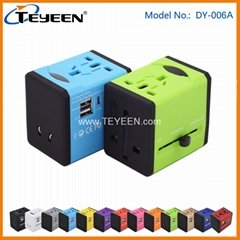 Travel Adapter with Dual USB Charger (DY-006A)