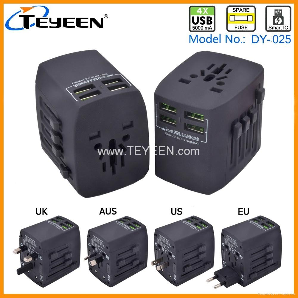 World Travel Adapter with 4 USB Charger ( DY-025 ) 2