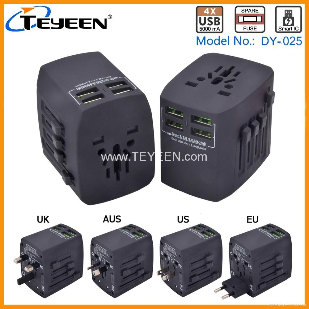 World Travel Adapter with 4 USB Charger ( DY-025 ) 4