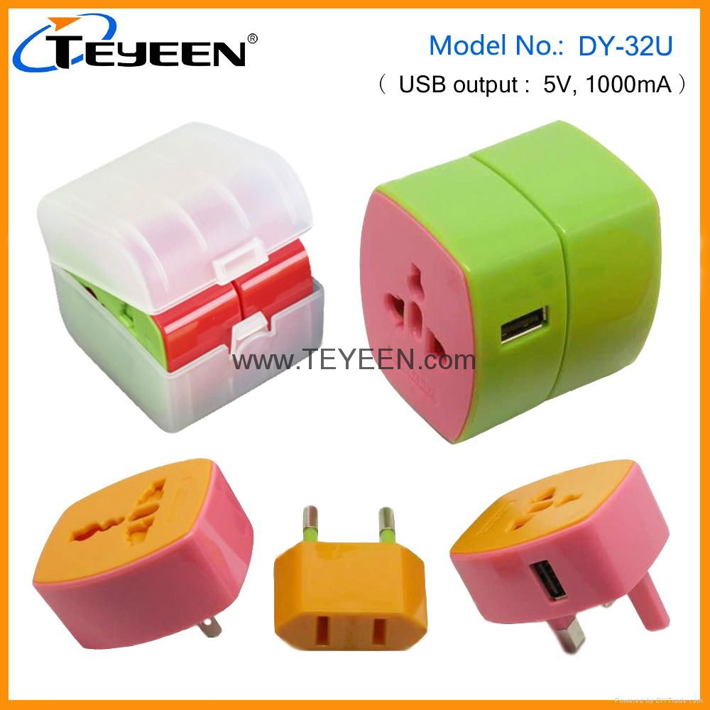 New Travel Adapter with USB Charger (DY-32U)