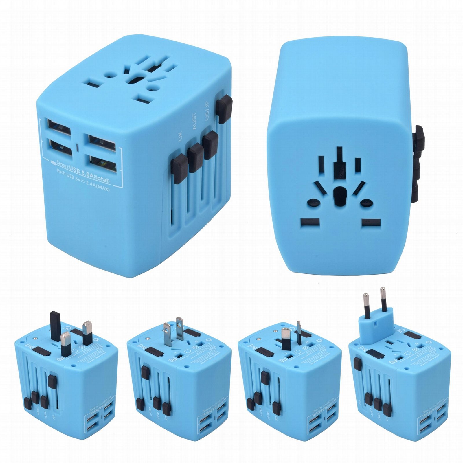 World Travel Adapter with 4 USB Charger ( DY-025 )
