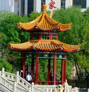 Chinese gazebo roof tiles glazed