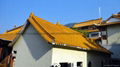 Gold glazed Chinese roofing tiles for