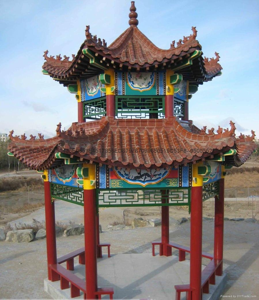 Asian Glazed Roof Tiles for Chinese garden pagoda