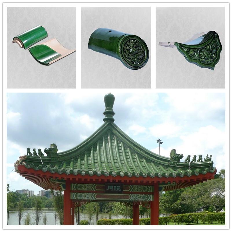 Chinese gazebo roof tiles glazed 2