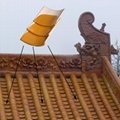 Yellow Chinese glazed roof tiles for