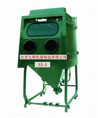 SS - 3 manual turntable type wet sandblasting machine