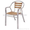 Garden furniture-aluminum wooden chair 3