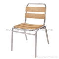 Garden furniture-aluminum wooden chair 4