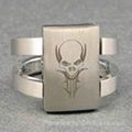 不锈钢铸造骷髅头戒指首饰品厂