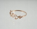 LOVE rose gold ring