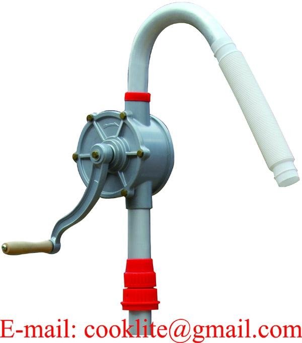 Self Priming Rotary Hand Oil Pump Diesel Fuel Barrel Drum Syphon Transfer