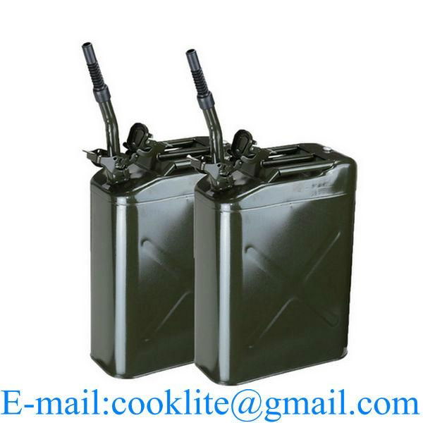 5 Gal 20L Jerry Can 20 Litre Gasoline Oil Fuel Can Gas Storage Steel Tank - Auto Car Truck Vehicle Repair Maintenance Tools