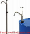 Hand Oil Pump 304 Stainless Steel Lift Action Chemicals Barrel Pump for 15-55 Gallon Drums with PTFE Seals