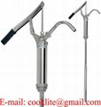 Steel Lever Action Gas Oil Diesel Grease Piston Hand Pump 55 Gallons Self Priming Dispenser