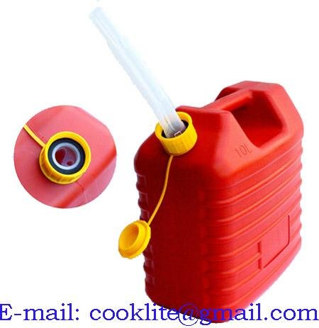 Plastic petrol can jerry can oil diesel fuel can storage car van with spout 10L