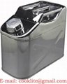 Gas Fuel Stainless Steel Tank Military Style Storage Can 10 Litre